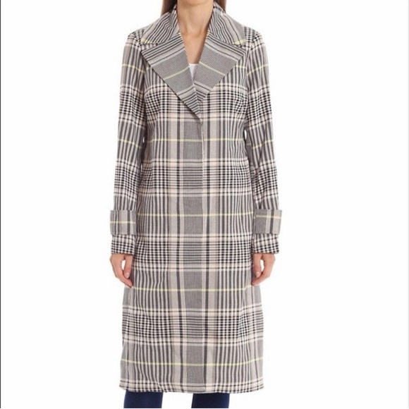Avec Les Filles Dresses & Skirts - Anthropologie Avec Les Filles Long Lined Plaid Trench Coat Outerwear, Medium